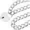 MOBUTOFU Heart Lock Choker Necklace Women's Necklace for Women Engraved Padlock Key Pendant