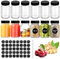 12 Pièces Mini Bouteille Verre,Shot Bouteille Réutilisables, Shot Bouteille Étanche,Petite Bouteille Shot de Jus de Fruits, Ginger Ale, Whisky et épices（60ml ）