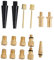 Yardwe 3sets Bike Adapter Assembly Connector to Valve Inflator Kit for Balls Air Mattresses Bike Tyres 15pcs*3