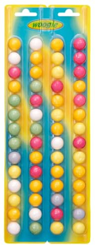 56 Stück leckere Kaugummi Kugeln im 140g Blister - altbekannte Kaugummikugeln in bunten Farben