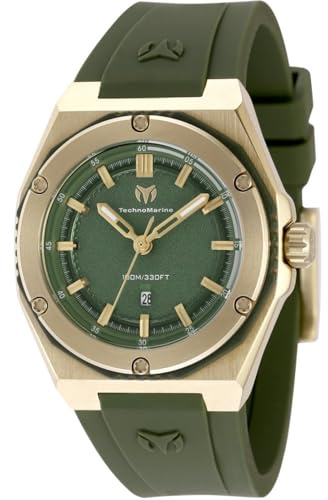 Technomarine Coral - Legacy TM-416083 Women's Watch - Waterproof - Analogue - Quartz Movement - Stainless Steel with Green dial - 36mm