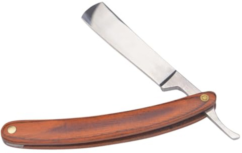 Vintage Handrasierer aus Edelstahl und Holzgriff für Männer