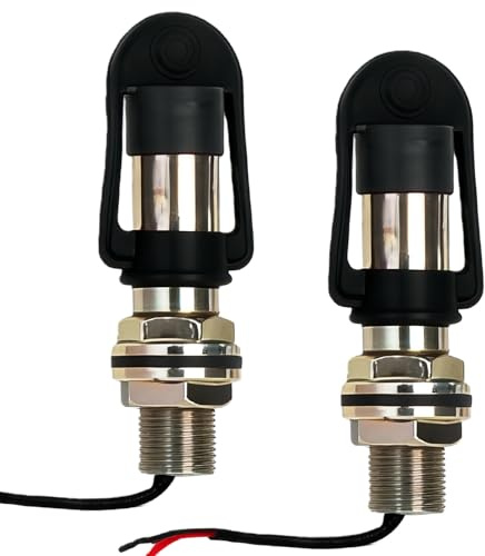 GBKDQQ Soporte de montaje para balizas, 2 unidades, soporte redondo para tractor, luz de advertencia de 24 mm de diámetro, soporte de metal flexible DIN con alambre y tapa protectora para camiones