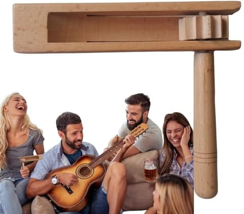 Ratsche Holz Noisemacher - Handheld Schöne Form Holz Spinner Rassel, Percussion-Stil Musikinstrument Lärm Maker | Laute hörbare Ausrüstung für Sportveranstaltungen Partys Feiern