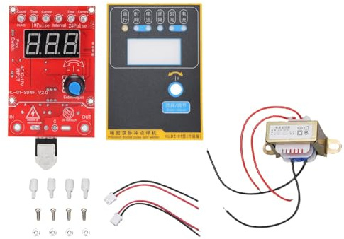 ANKROYU Digitale Punktschweißgerät-Steuerplatine, Dual-Puls-Zeit-Stromeinstellung, 41 A-Thyristor-Schweißgerät-Leiterplatte für Metallverarbeitungs-DIY-Projekte, PCB 9 x 6 cm