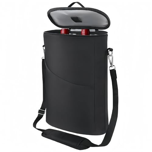 MEETOZ 2 Bottle Insulated Wine Cooler Bag, Wine Tote Carrier | Insulated Leakproof Cooler Backpack with Shoulder Strap, for Beach, Camping, Gatherings, Parties, Birthday, Various Festivals