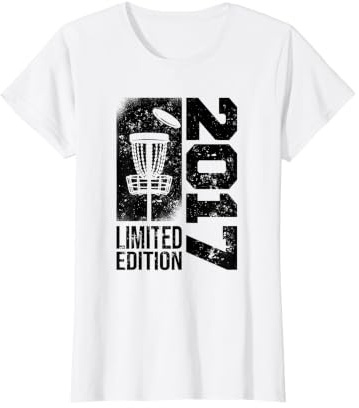 DiscGolf Disc-Golf-Joueur Anniversaire né en 2017 Disc-Golf T-Shirt Graphique avec Valeur
