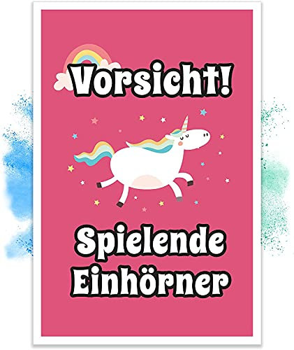 Licorne Plaque – Prudence Jeu fin Licornes thematys (20 x 30 cm), pour décoration de Noël murale Plaque de porte pour appartement et fille de Filles Chambre, Idée Cadeau et cadeau anniversaire