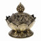 Vientiane Lotus Form Räuchergefäß, Mini Metall Aromatherapie Halter Weihrauchbrenner, Herd Rückfluss Räuchergefäß für Dekoration Geschenk Zubehör (7 x 7 cm)