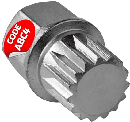 SW-Stahl 02382L-17 Felgenschloss Adapter ABC4 für VW - Radsicherung | Ersatzschlüssel zur Demontage - Felgenschloss Ausdreher für Sicherungsschrauben - Werkzeug aus Chrom-Vanadium-Stahl