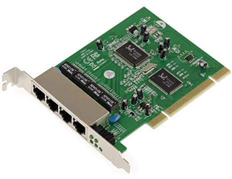 KALEA-INFORMATIQUE Carte Switch réseau PCI ethernet avec 4 Ports LAN RJ45. Chipset Realtek RTL8305SC / RTL8100CL