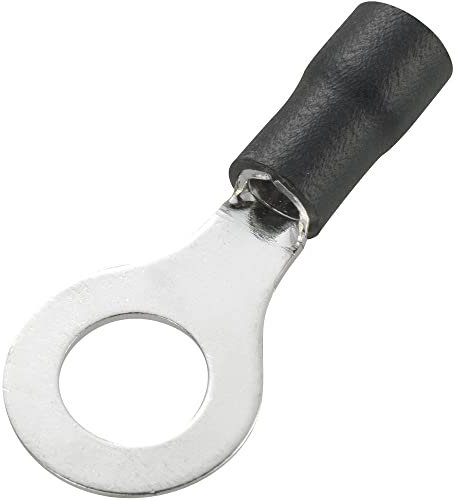 TRU Components 738266 Ringkabelschuh Querschnitt (max.)=4mm² Loch-Ø=4.2mm Teilisoliert Schwarz 50S