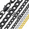Bandmax Herren klassische Kette 56cm/9mm dünne Panzerkette Halskette schwarz Edelstahl kubanische Gliederkette kubanische Halskette Modeschmuck Accessoire für Männer Frauen