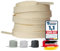 LaceHype 2 Paar Premium Schnürsenkel flach [10 mm breit ] LC1 reißfest Schuhbänder Ersatz Shoelaces aus Polyester für Sneaker, Sportschuhe, Laufschuhe, Turnschuhe (Beige, 120)