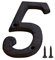 Zayookey Numero Civico Esterno Numeri di Porta in Ghisa Numero Indirizzo Metal House Numbers Porte, Pareti, Indirizzi di Casa (Numero 5)