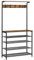 VASAGLE Garderobenständer, Kleiderständer, Schuhregal, Garderobe mit 5 Doppelhaken, 5 Ebenen, eine Ablage Oben, für Wohnungen, Schlafzimmer, Flur, Industrie-Design, vintagebraun-schwarz HSR408B01