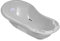 Hylat Baby Yeti Gris Baignoire Bébé avec Bouchon de Vidange et Thermomètre Vaignoire Antidérapante pour nouveau-nés et bébés jusqu'à 12 mois, en plastique sans BPA, Baignoire pour Enfants