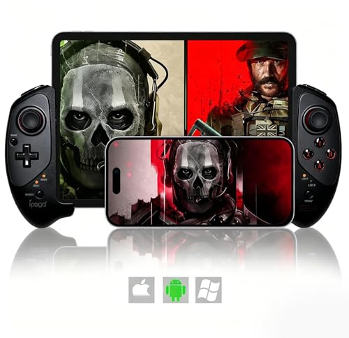 arVin Gaming Controller for iPad/iPad Mini/iPad Air, iPhone 15/14/13/12, iOS, Tablet Android Gamepad for Samsung Galaxy Tab, HUAWEI MatePad, Yoga Tab[within 5-11 inch] PC Game Joystick for COD, Steam