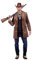 WILBERS & WILBERS 330438 - Cappotto western da uomo, marrone, look cowboy, carnevale