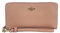 Coach Damen Geldbörse mit umlaufendem Reißverschluss (Crossgrain Leather, Faded Blush), Faded Blush, Einheitsgröße, Langer Reißverschluss