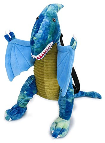 URFEDA Rucksack Plüsch Tier Dino Tyrannosaurus Rex Plüsch Kinderrucksack Plüschtier Kinderrucksack Cool Plüschtier Kuscheltier Plüschrucksack Dinosaurier für Kindergarten Mädchen und Jungen Braun