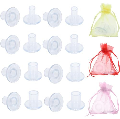 WLLHYF 4 Pairs Transparent High Heel Protectors，4 Sizes Soft Heel Covers for Walking on Grass Uneven Floor Anti-Slip Heel Repair Caps Stops Sinking into Grass Protector for Women Wedding Shoes