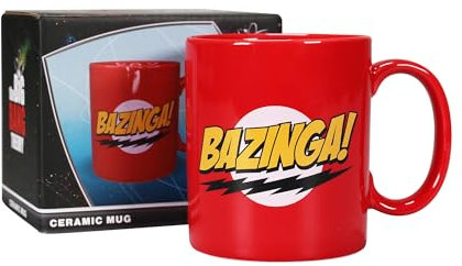 The Big Bang Theory Tasse – Bazinga – Arbeitstasse – Big Bang Theory Geschenke – Kaffeetasse, 400 ml