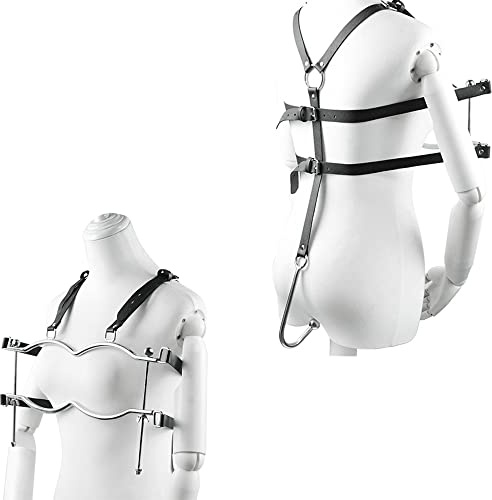 Guspiun Edelstahl Spreizstange Gebogener Brustclip mit Analhaken, Einstellbare Brustwarzenklemmen Nippelglätter, Brustklammern ＆ Analplug Folter Fetisch BDSM Bondage Set Sexspielzeug für Frauen