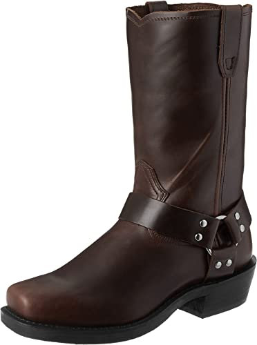 Stivali da Cowboy da Uomo Testa Quadrata Ricamo Stivali Western Altezza Polpaccio Vintage Dimensioni Stivali Taglia 39-46 (40,Marrone)