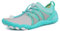 Teechodina Unisex Traillaufschuhe Herren Damen Wanderschuhe Barfußschuhe Laufschuhe Knit Sneaker Fitnessschuhe Fivefinger Zehenschuhe, Grün N, 38