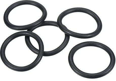 PATIKIL 25 Stück Dichtungsringe O-Ringe Gummidichtung 50mm AD 40mm ID 5mm Dicke Nitrilgummi Unterlegscheibe Dichtungssatz Gummischeiben für Auto Klimaanlage Wasserhahn Rohr Schwarz