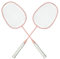 Wakects Badmintonschläger Sport 2er Set,Federballschläger Straight Beat Glassy Carbon Alloy Badminton Racket mit Anti-Rutsch-Griff und Schlägertasche für Anfänger,Rosa K169