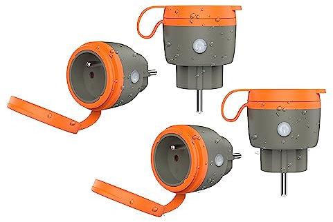 UCOMEN New Outdoor Sockets WLAN Smart Steckdose WiFi(FR) Stecker Smart Plug Kompatibel mit Alexa und Google Home - 4 Pack