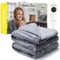 Devology Heated Throw - Electric Blanket - Digital Controller - Timer up to 12 hours, 6 Heat Settings, Auto Shutoff - Machine Washable - Double 150x200cm - Grey