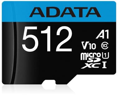 512GB AData Premier microSDXC A1 UHS-1 CL10 Memory Card w/SD Adapter 85MB/sec