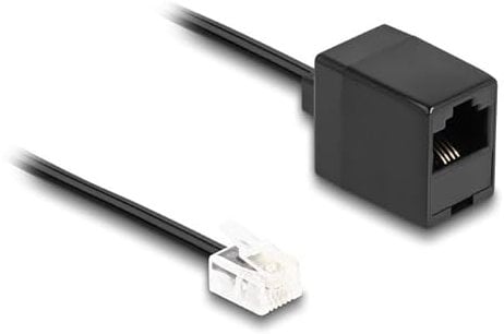 DeLOCK 88092 - Telefonkabel RJ11 Stecker zu RJ45 Buchse schwarz 1 m