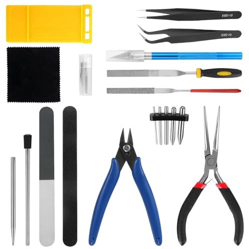 WiMas 23PCS Metal Puzzle Tool Set Metal Model Kits Bending Assist Tools for Model Building and Fixing