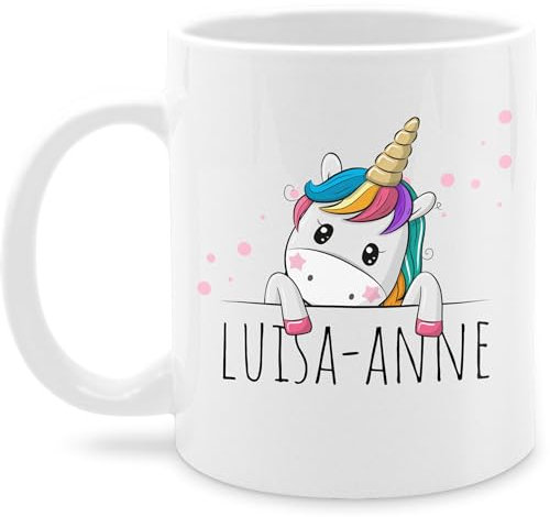 Tasse Tassen 325ml - Einhörner - Geschenk Einhorn Süß - 325 ml - Weiß - einhorntasse einhorntassen unicorn unicorno kaffeetasse personalisierte geschenke mädchen einhornbecher kinder unicorns