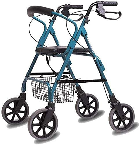 Rollator Walker Gehgestell Hilfe Leichte Mobilitätshilfen mit Sitz und Tasche 4 Räder