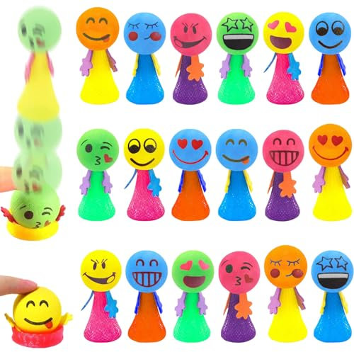 Springendes Spielzeug,18 Stück Feder Springendes Spielzeug,Jumping Spielzeug,Spring Toys,Springbälle Hüpfball,Spielzeug Kinder,Mitgebsel Kindergeburtstag,Kindergeburtstag Mitgebsel Set