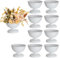 Sziqiqi Vase Blanc pour Centre de Table: Petites Urne Vases Mariage Set of 10 Vase Vintage pour Fleurs Artificielles Vase Métal Martelé pour Fête Réception Noël Anniversaire
