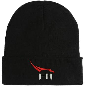 Falcon Heavy Logo Bestickte Beanie Mütze Wintermütze Schwarz, Schwarz , Einheitsgröße