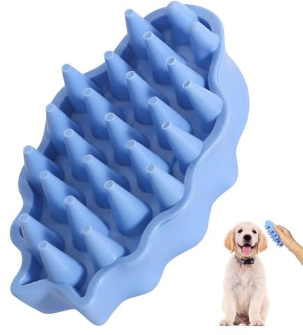 Hundebürste, Hundereinigung Bürste Blau Hundebürste, Soft Hundebürste Kurzhaar Hundepflege Bürste Hunde Badebürste für Hunde Katzen Waschen Grooming