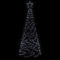 Tidyard LED Weihnachtsbaum Tannenbaum Lichterbaum Weihnachtsdeko Beleuchtung Außen Beleuchtet Lichterkette Outdoor Kegelform Kaltweiß 200 LEDs 70x180 cm