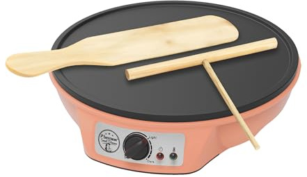 Bestron ASW602PEBS Crepe Maker, Alloy Steel, Orange