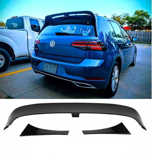 For Auto Perfectionists UK Rear Boot Spoiler Compatible With VW Golf R GTD GTI MK7 MK7.5 2013-2020 Clubsport Style ABS Gloss Black