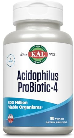 KAL Acidophilus Probiotic-4 | vegan | laborgeprüft | 100 vegetarische Kapseln