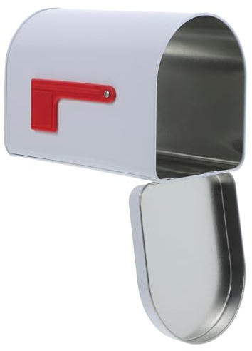 ULTECHNOVO Briefkasten Weihnachten aus weißem Metall 6 x 14 x 4 cm für Zuhause und Büro Mehrzweckbehälter für Süßigkeiten und Kekse