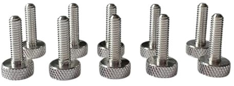 PrecisionGeek Viti a testa zigrinata in alluminio, M5 x 15 mm, L, 19 mm, 1 set (10 pezzi)