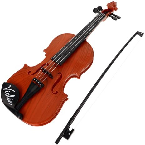 TOYANDONA 1 Satz Violine Geigen Geige für Anfänger mit Miniatur Schmuck für eine Aufführungsgeige klein simulierte Geige Anfängergeige für Kindergeige anfänger Plastik